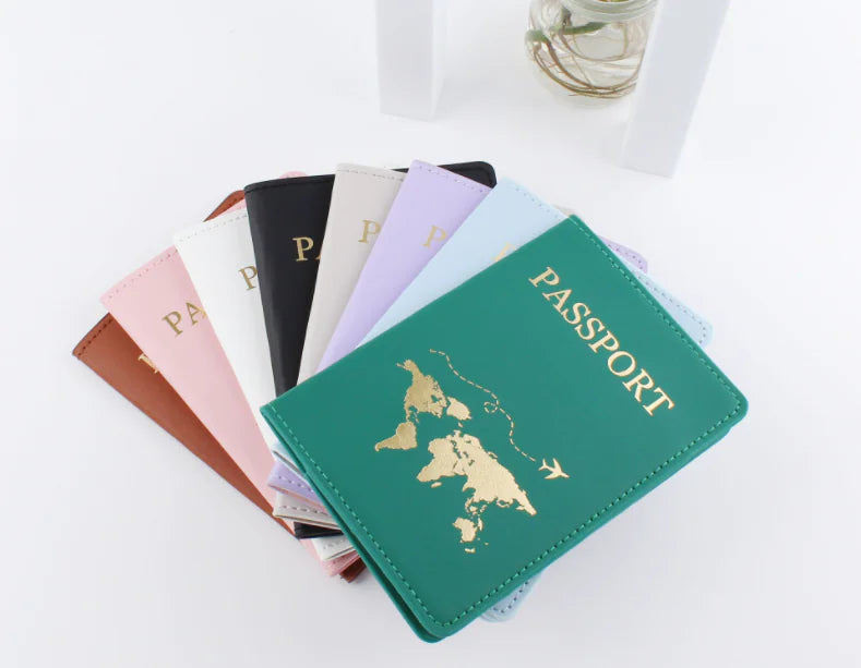 Leather Passport Holder Travel Document Case Protector (International)