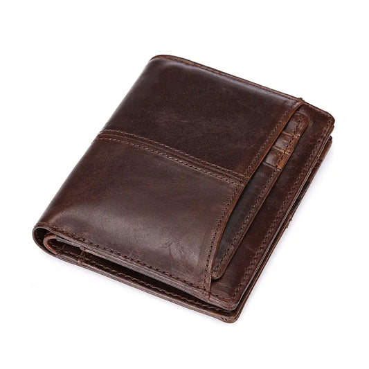Men's Leather Wallet - Vintage Short Wallet (International)